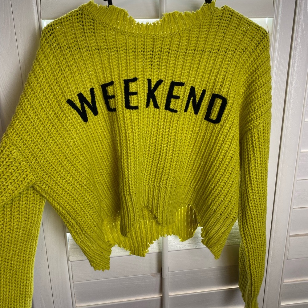 Neon cropped sweater